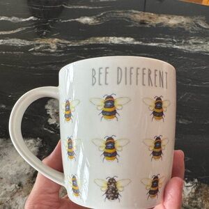 Bee Different Mug - White Ceramic Coffee Cup